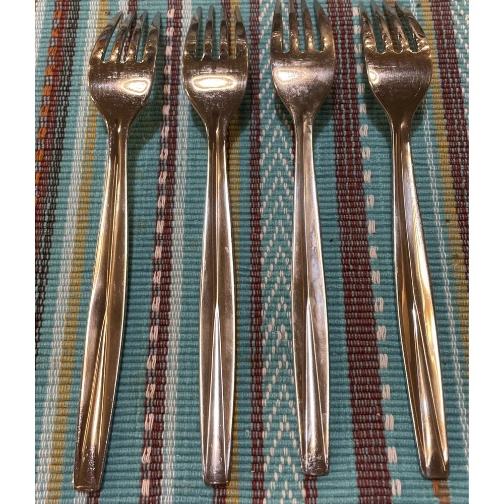 Dansk International Das50 4 Salad Forks Fork Stainless‎ Steel 18/10